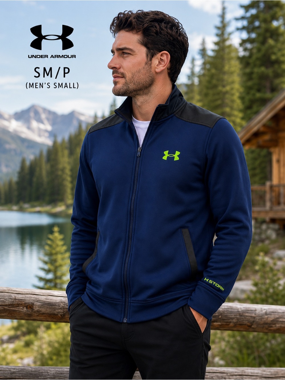 Under Armour UA Storm Fleece Lined Full Zip Jacket Men’s S/MP Blue
